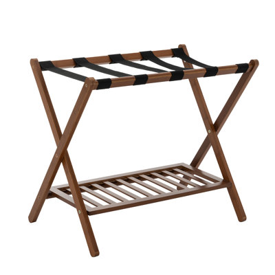 Folding Bamboo Luggage Rack