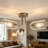 3-Light Dimmable Semi-Flush Mount Lighting