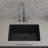 Lexicon Platinum 23" x 18" Single Bowl Quartz Kitchen Sink, Drop-In or Undermount, Granite Composite-101021199