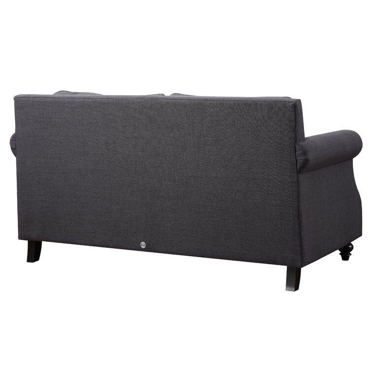 Alcott Hill® Baneen 65'' Upholstered Loveseat Arm Sofa with Solid
