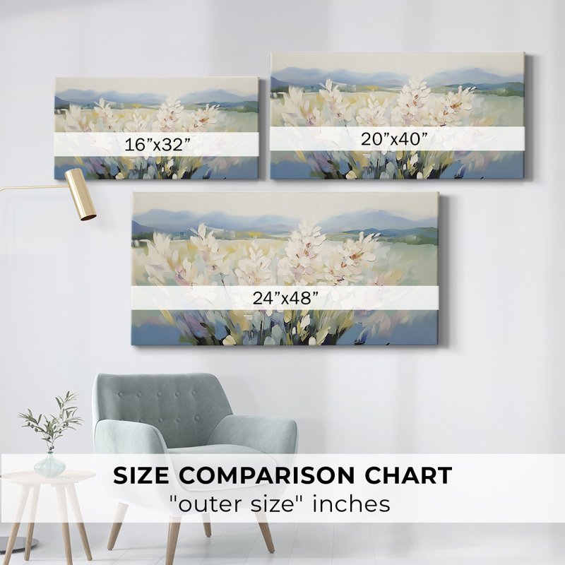 Botanical Series-CCVII- Toile tendue avec châssis - Prêt à accrocher, H 16 po x l 32 po
