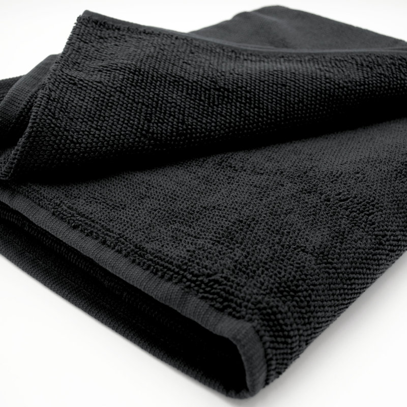  Ensemble de serviettes en coton Lerins, Noir