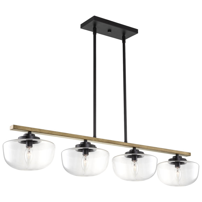 Lustre pour îlot de cuisine 4 lumières 4 lumières