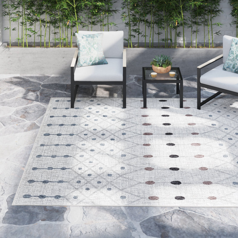 Celestia Tribal La Paloma grey Area Rug, Rectangle 8' x 10'