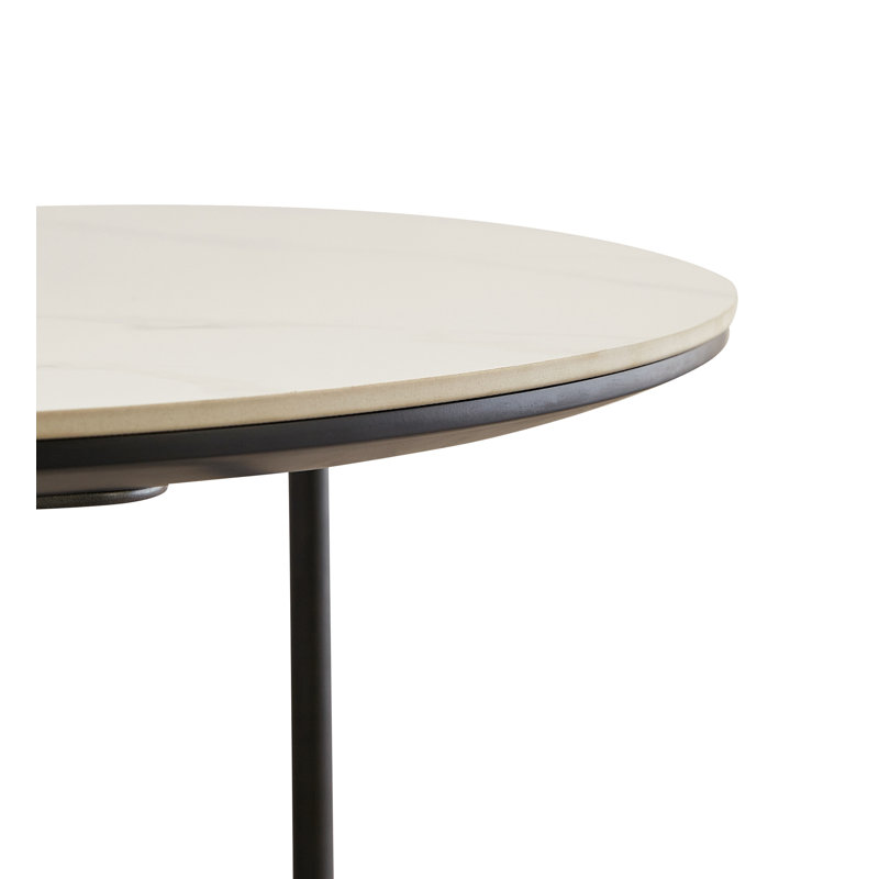End/Side Tables - Small Round Accent Table, Metal Narrow Night Stands With Sharp, Ideal For Any Room-Side Tables