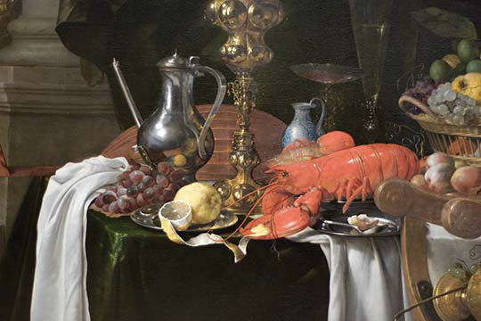 « a banqueting scene still life » par jan davidsz de heem-impression, H 28 po x l 42 po x P 1,5 po