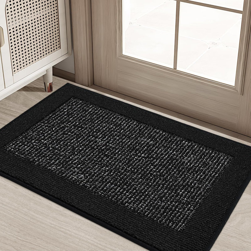 Tapis antidérapants lavables, Noir, 20 po x 32 po