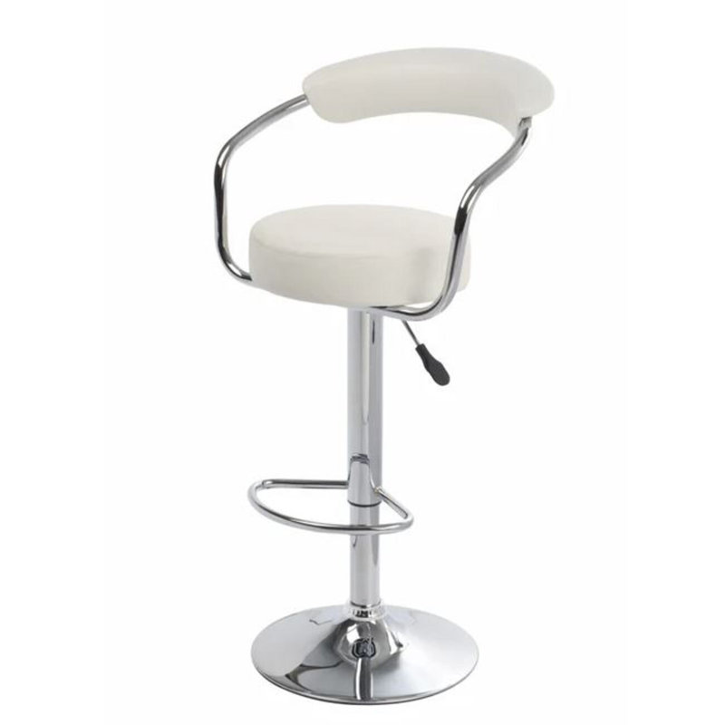 Guyer Swivel Adjustable Height  Stool, White, 1