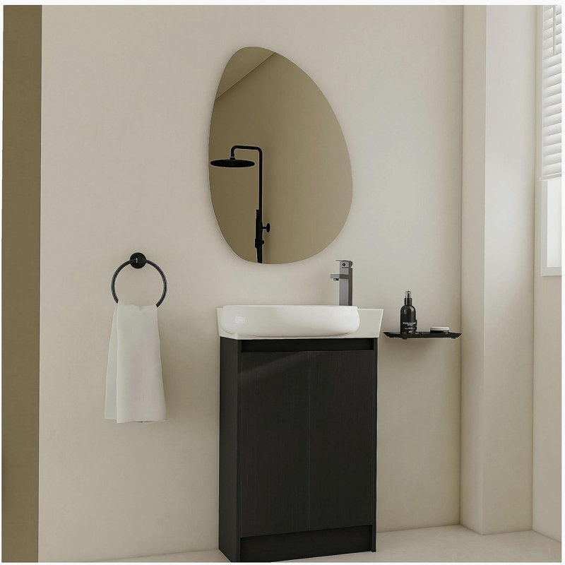 Lavabo de salle de bain autoportant 23 "avec lavabo, porte