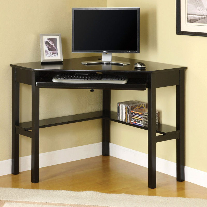 Blithe Corner Solid Wood Base Computer Desk