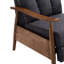 Fauteuil inclinable avec revêtement en lin gris foncé et pieds réglables pour un revêtement en mousse haute densité