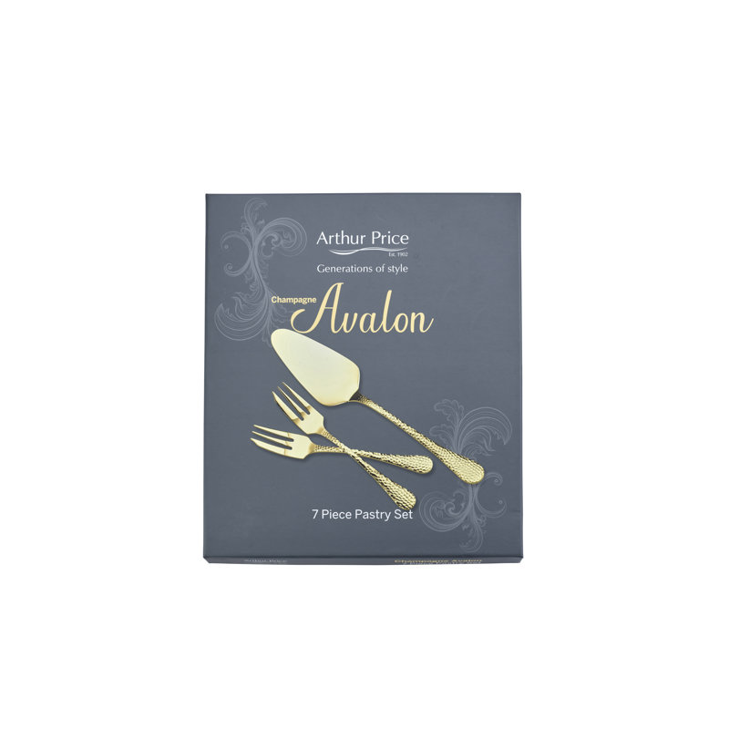 Arthur Price Champagne Avalon 7 Piece Pastry Set