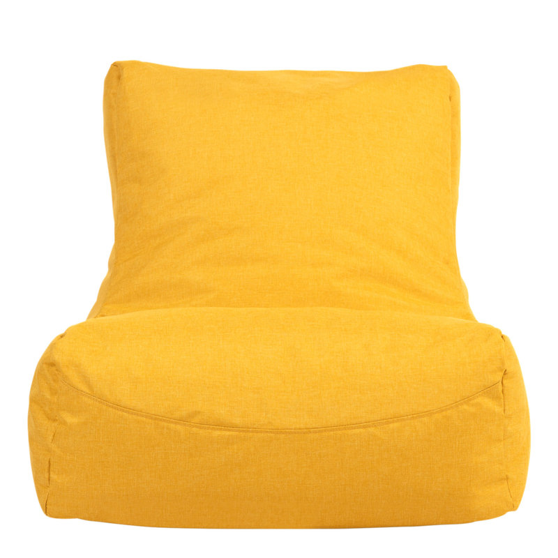 Icon Kids Polyester Outdoor Friendly Refillable Classic Bean Bag, 47cm H x 48cm W x 58cm D, Ochre Yellow