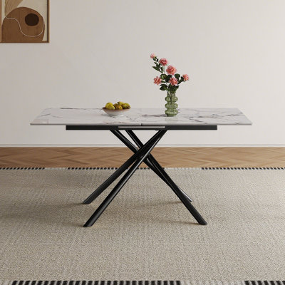 Expandable Dining Table With Retractable Leaf, Suitable For Multiple People, Ideal For Small Living Spaces, Combining Durability And Style