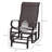 Outdoor Glider - Quick-Drying Mesh, Frame For Backyard Brown Patio Glider, Breathable Fabric, Smooth Rocking,