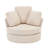 Oversized Swivel Barrel Chairs Round Accent Chair With Storage Ottoman And Removable Headrest-357438236