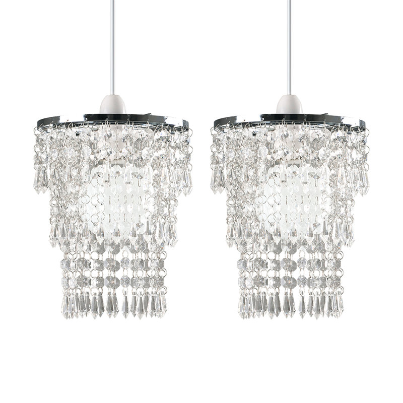 23cm H Metal Novelty Pendant Shade ( Screw On ) in Clear