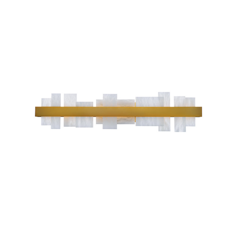 Acropolis Dimmable LED Vanity Light, Aged Brass