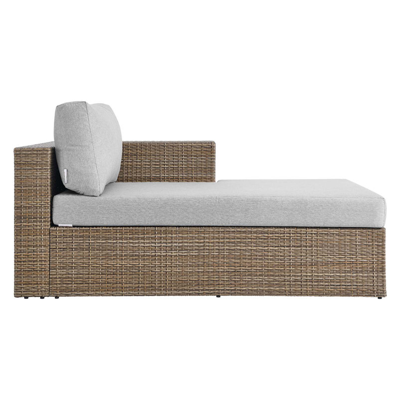 Chaise d'extérieur à accoudoir droit Convene, gris