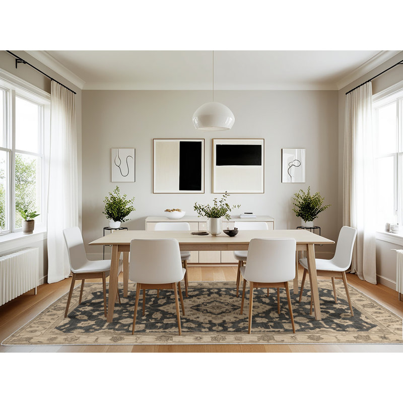 Machine Washable Overdyed Beige Area Rug, Rectangle 7' x 10'