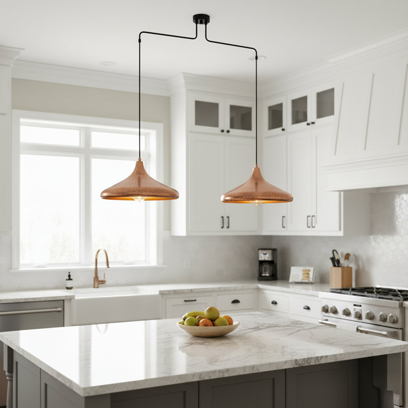 Luminaire suspendu pour îlot de cuisine 3 lumières Modern