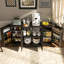 Buffet de 59,06 po de largeur avec tablettes de porte
