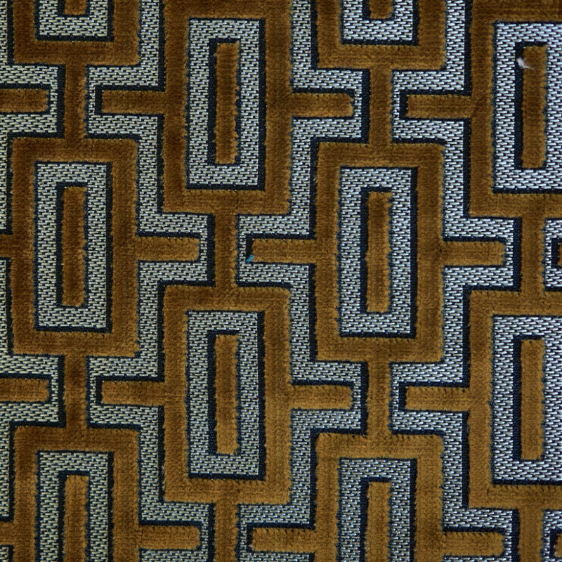 Rideau Bergman, tissu de velours coupé, Topaze