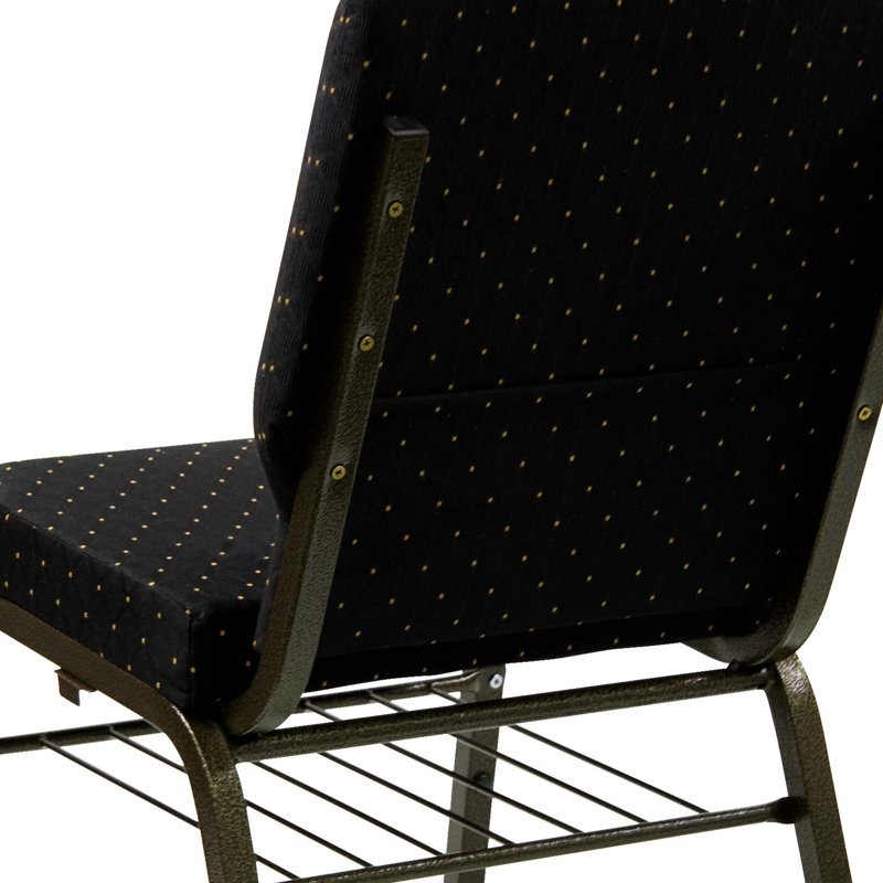 Banc d'église, Veine d'or, Tissu à motif de pois noir