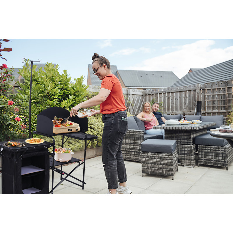 Brenyn Rectangular Metal Folding Outdoor Camping Table , 56.9'' in. W 15.8'' in. D