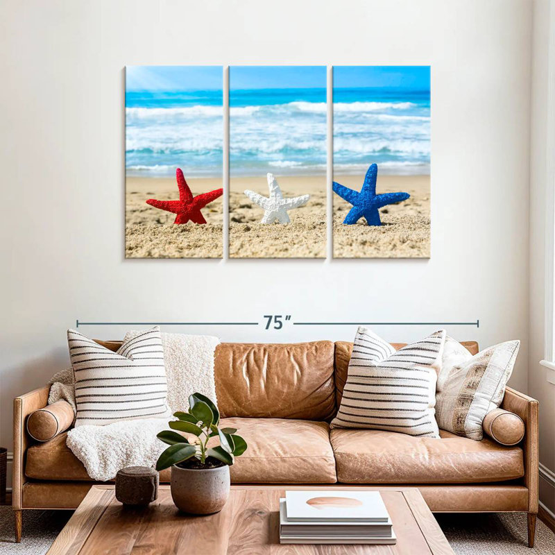Étoile de mer patriotique Aletra Beach, H 48 po x l 74 po