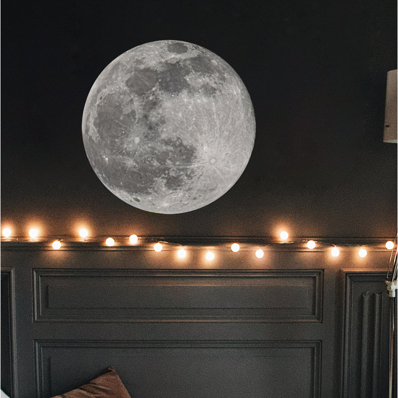 Adhésif décoratif lune, H 20 po x l 22 po