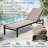 Kozyard 3Pieces Outdoor Chaise Lounge, Aluminum Frame and Textilene Fabric, Adjustable Reclining Patio Lounger for Poolside, Sunbathing & Backyard Beige, 2Chairs with Table-98057580