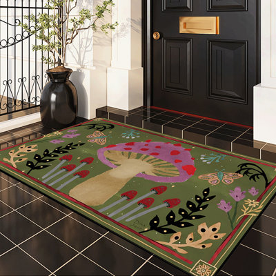  Tapis d'entrée antidérapant pour l'extérieur, 24 po x 36 po, coquillage nautique bord de mer