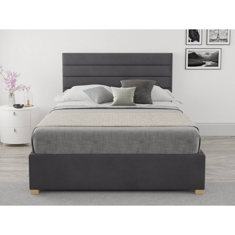 Tyson Upholstered Ottoman Storage Bed, Single (3'), Berry