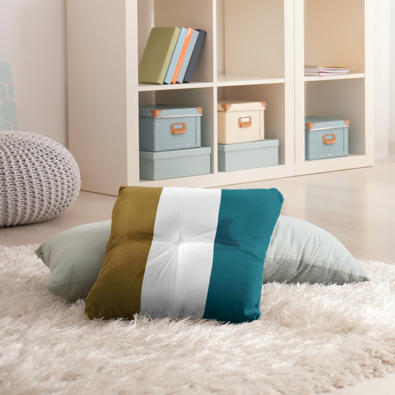  Coussin de sol touffeté, 26 po x 26 po, Doré