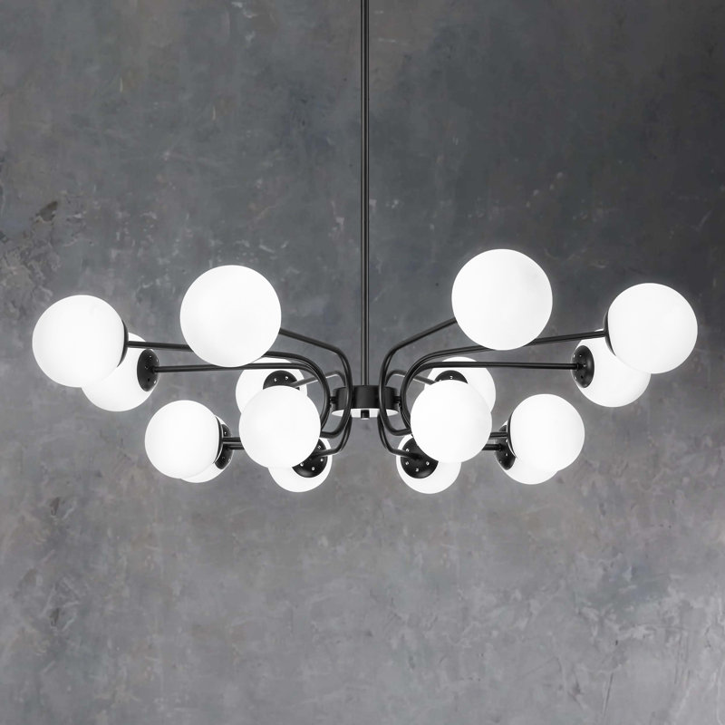 Summertown 16 - Light Dimmable Chandelier, Black