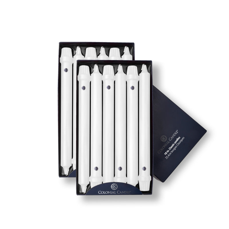Couvercles classiques sans parfum avec mèche en coton de qualité supérieure, sans gouttes et sans fumée, Blanc