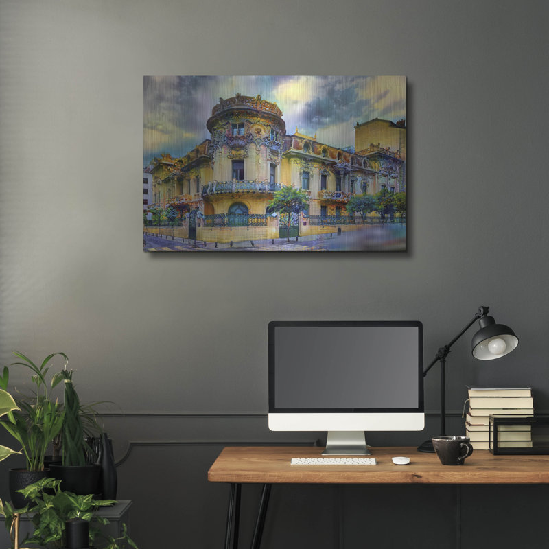 «Madrid Espagne Longoria Palace» par Pierre Gavidia, H 24 po x l 36 po