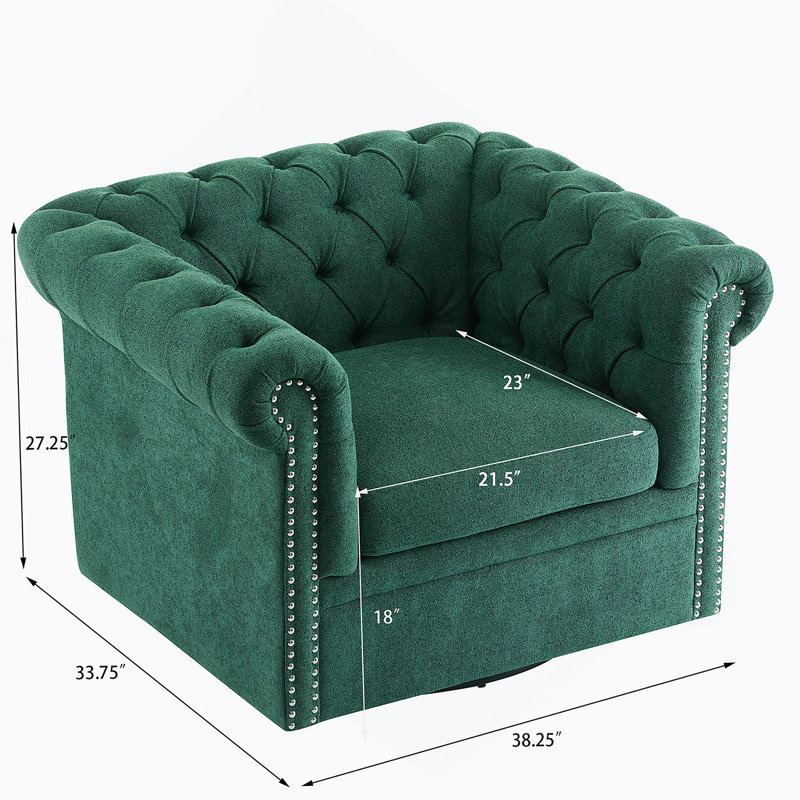 Fauteuil club pivotant Chesterfield