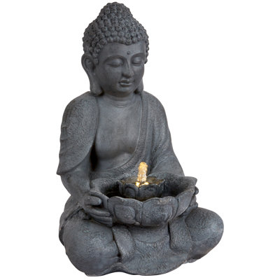 Analiza Weather Resistant Sculptural Fountain with Light