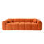 Très grand canapé à compression 98,4 po, canapé en velours côtelé nuage pour le salon, canapé rembourré 3 places avec 2 coussins