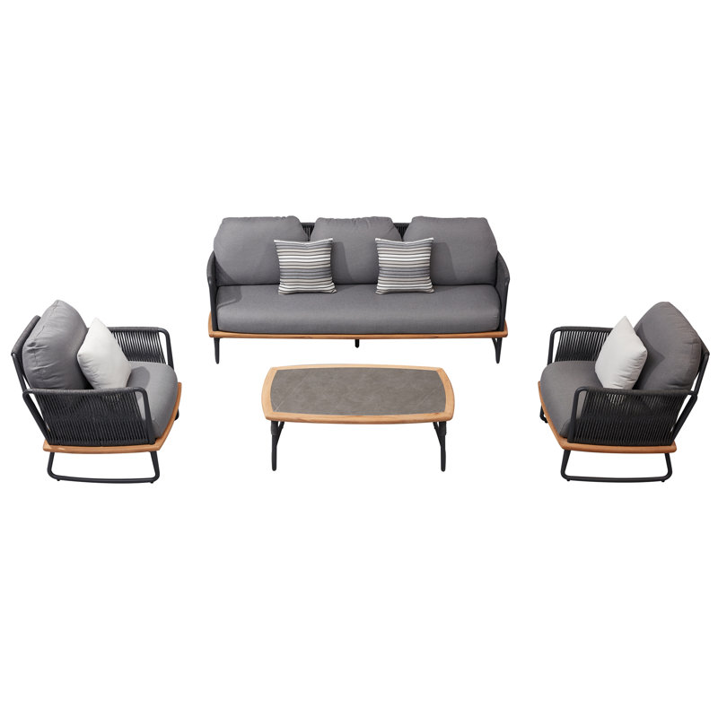 Ensemble de canapé modulaire 5 pièces avec coussins