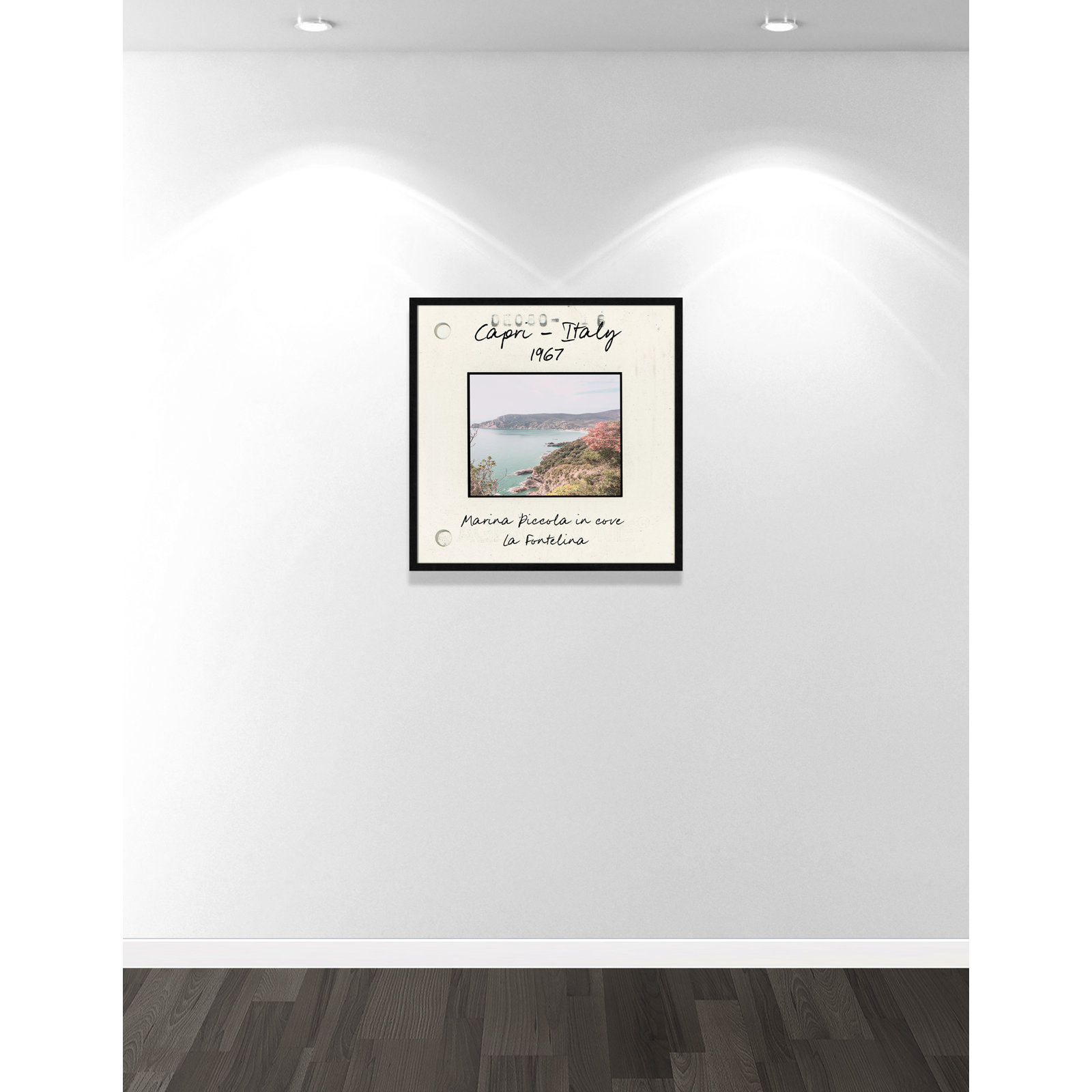 Capri Italy - Marina Picolla in La Fontalina Print by Susan Jill, Black Single Picture Framed Paper