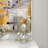 3 Piece Glass Tabletop Candlestick Set