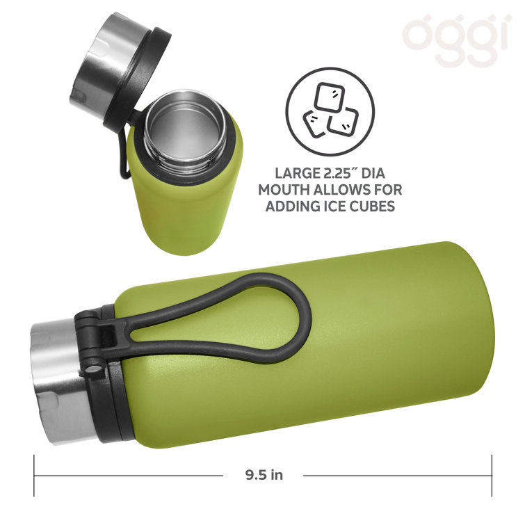 Oggi 32 oz Terrain Green BPA Free Vacuum Insulated Bottle