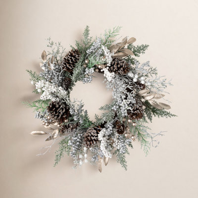25'' Faux Berry Polyethylene Plastic Wreath