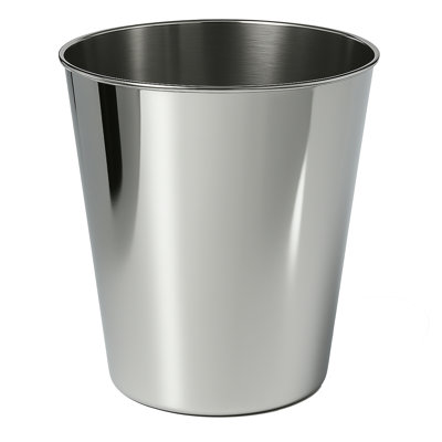 Nolan Modern Classic Smooth Steel 2-Gallon Wastebasket
