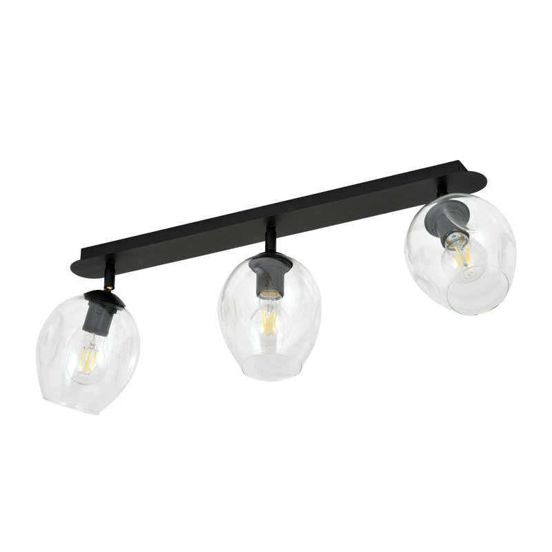 Golliday Glass Semi Flush Mount, Transparent