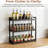 3-Tier Adjustable Wall Mount Spice Rack, Black