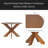 Round Dining Table Modern Farmhouse Kitchen Table, Cherry